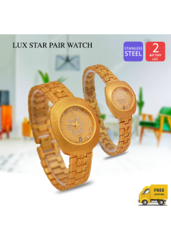Lux Star Pair Watch For Men & Women, LX45